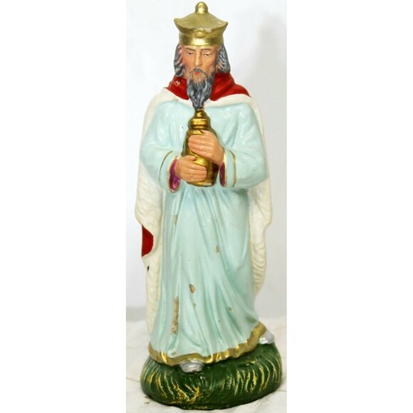 VTG Fontanini Paper Mache Nativity Wise Man Figurine Italian Hand Painted - Picture 1 of 12